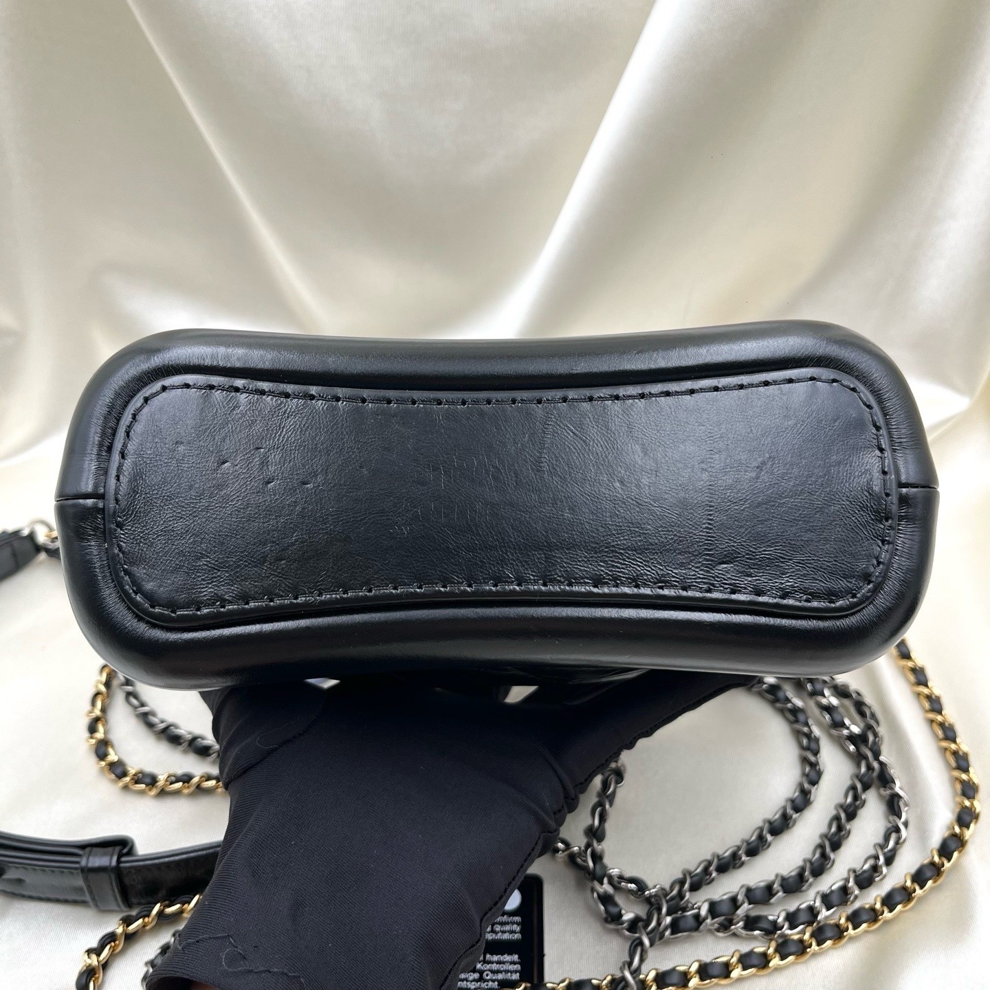 Chanel 19A Gabrielle Small Black Calfskin Gabrielle Hobo Bag