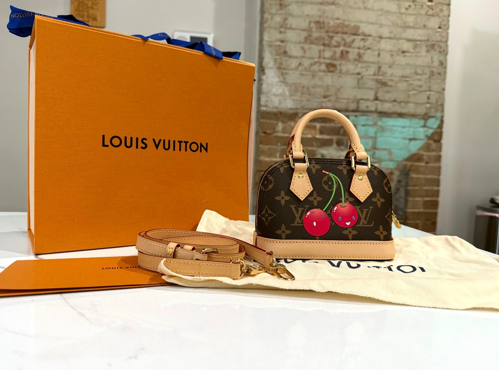 Louis Vuitton x Takashi Murakami Cherry Nano Alma M13416 Monogram 2025 Receipt
