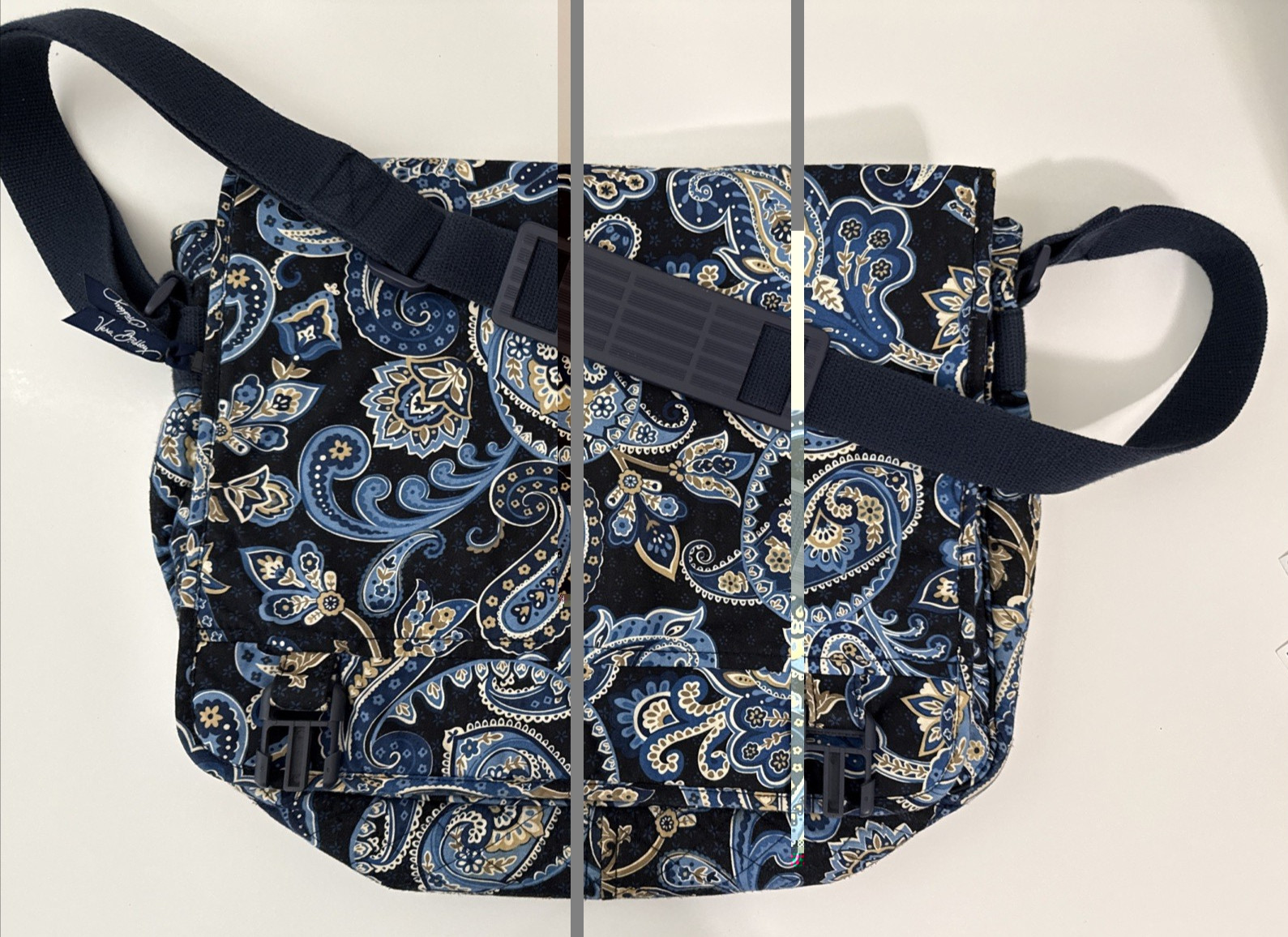 Vera Bradley Windsor Navy Quilt Large Weekender Travel Bag Carry On New w/Tags