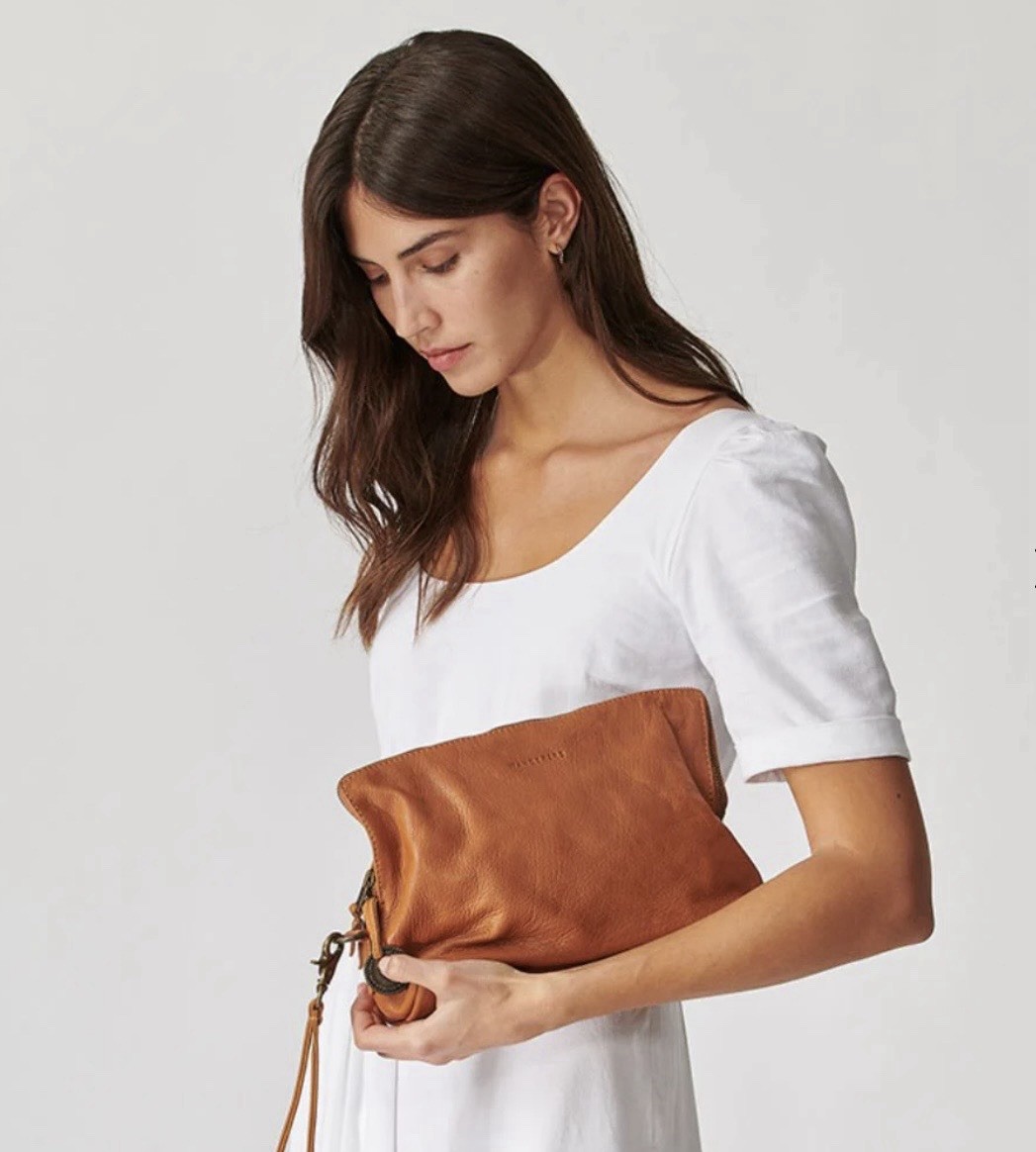 Wanderers Travel Co The Milano Classic Tan Leather Clutch Pouch