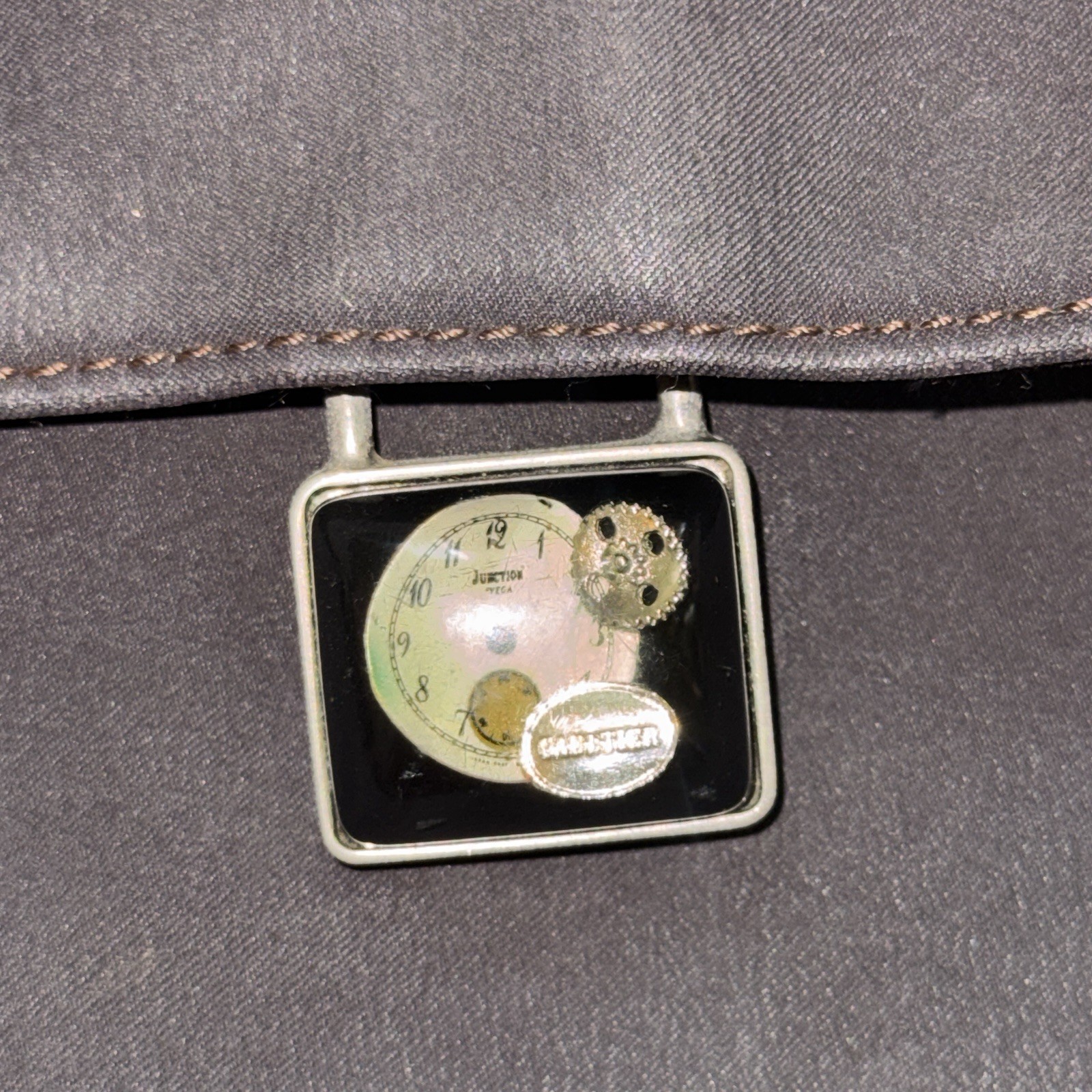 Jean Paul Gaultier Clock Brooch Button Shoulder Bag