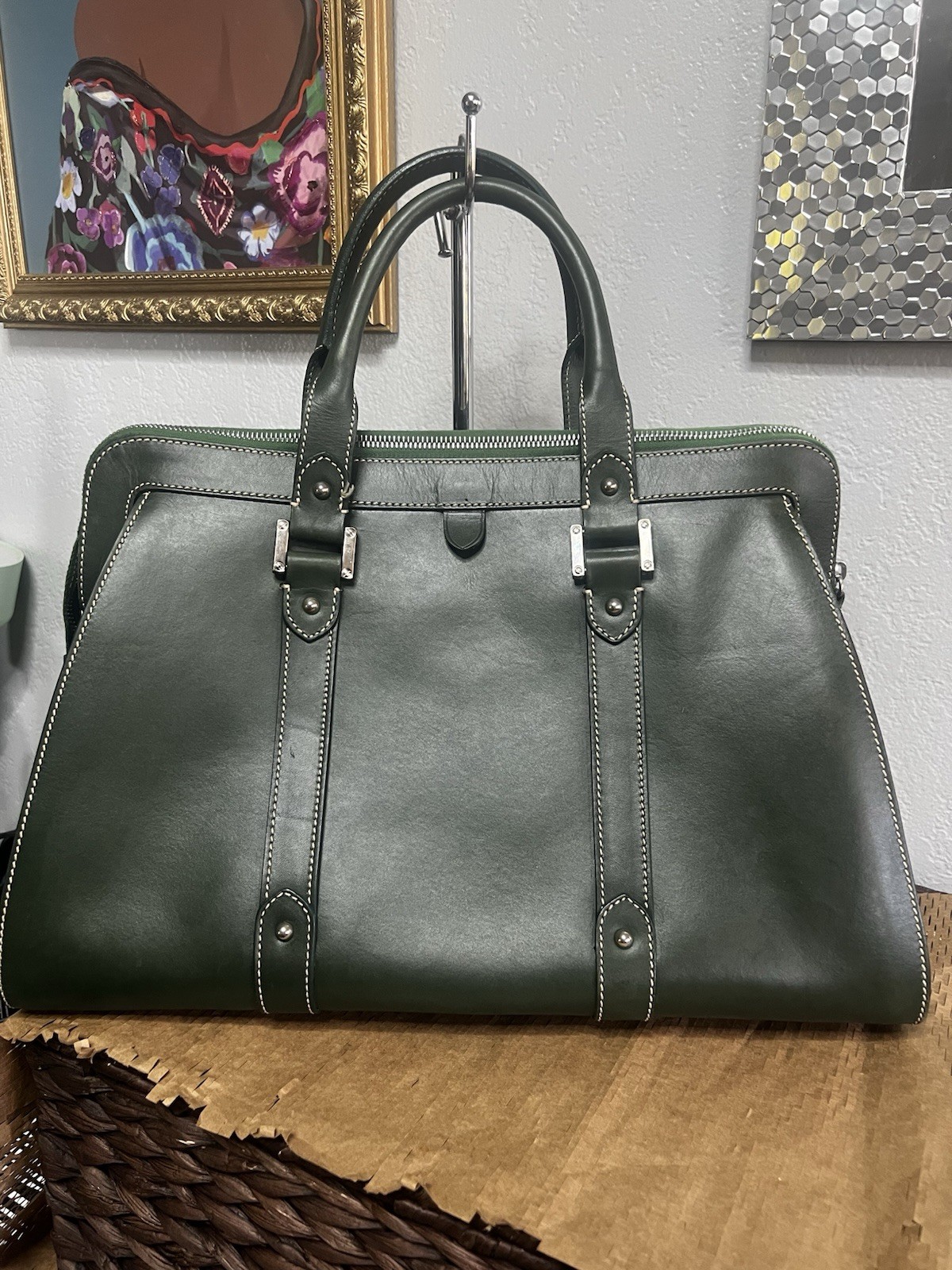 Dooney Bourke Alto Collection Large Ivy Green Satchel