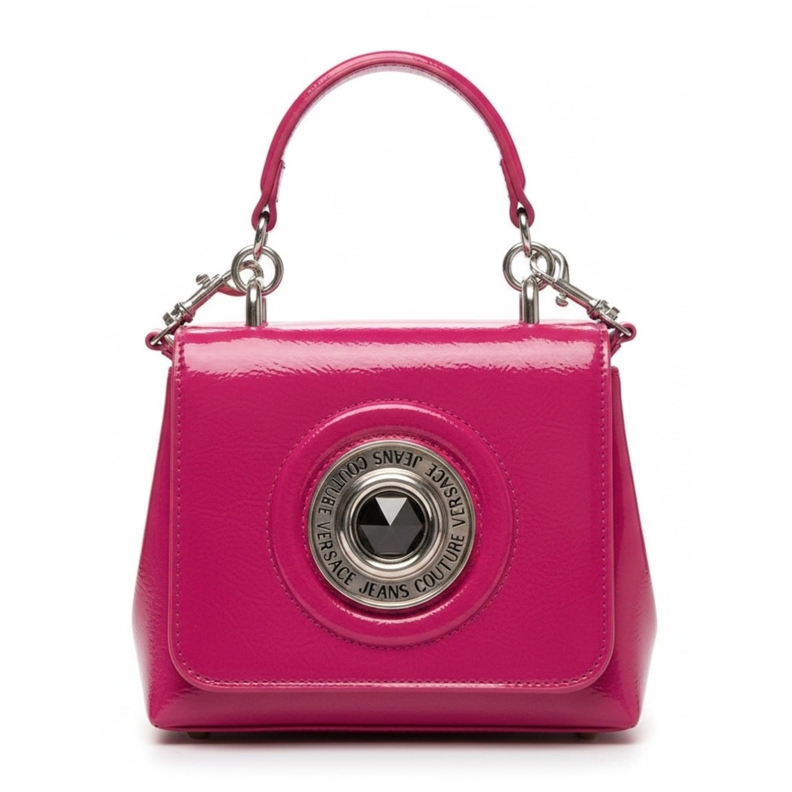 Versace Jeans Collection Bright Pink Patent Top-Handle Satchel