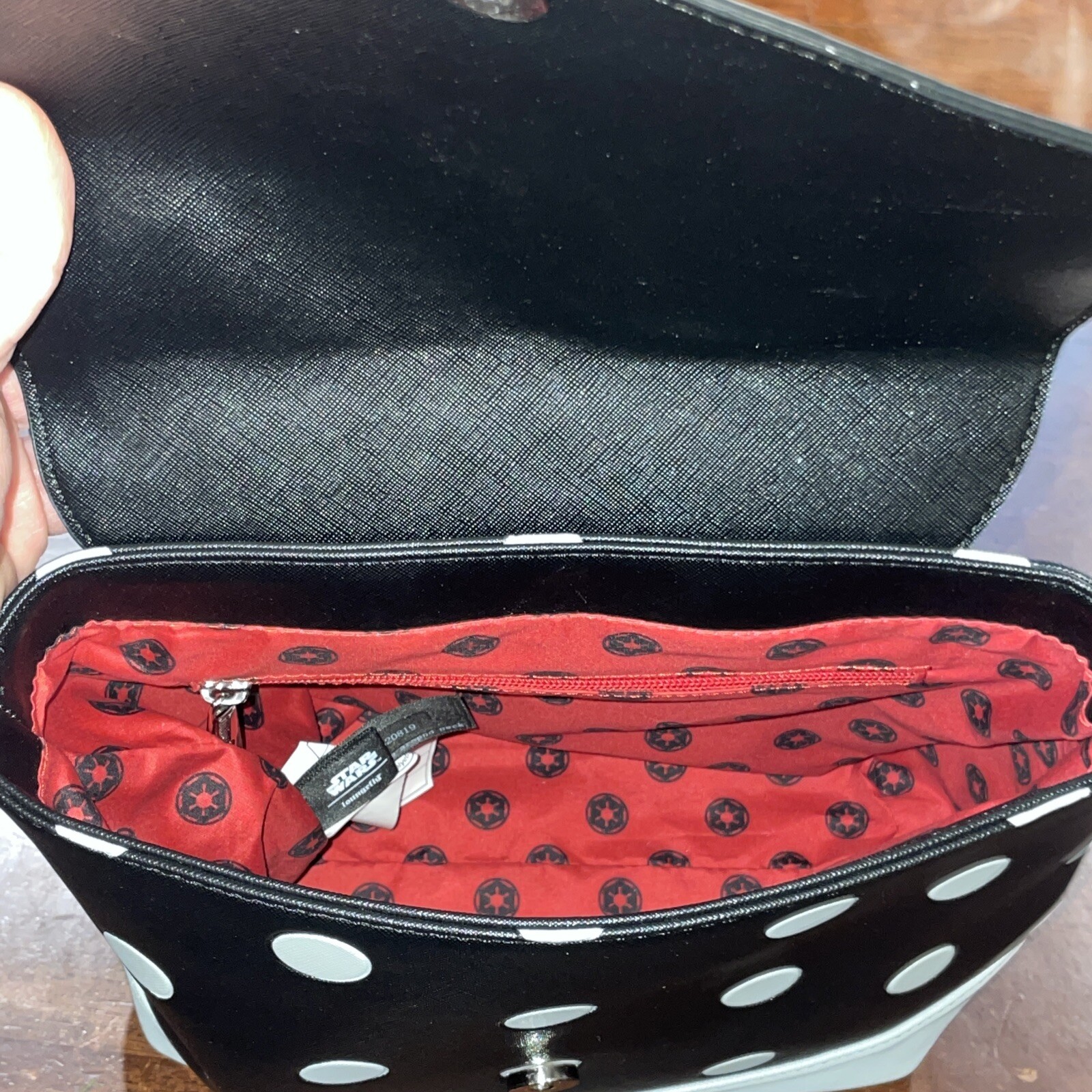 Star Wars Loungefly Polka Dot Death Star Patterned Double Strap Shoulder Bag New