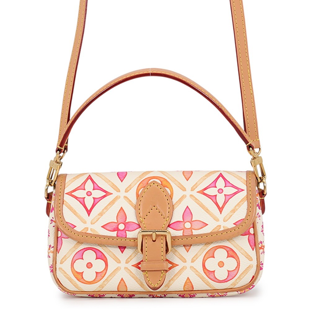 LOUIS VUITTON By the Pool Diane Size Nano Monogram・Tiles White/Coral M83621