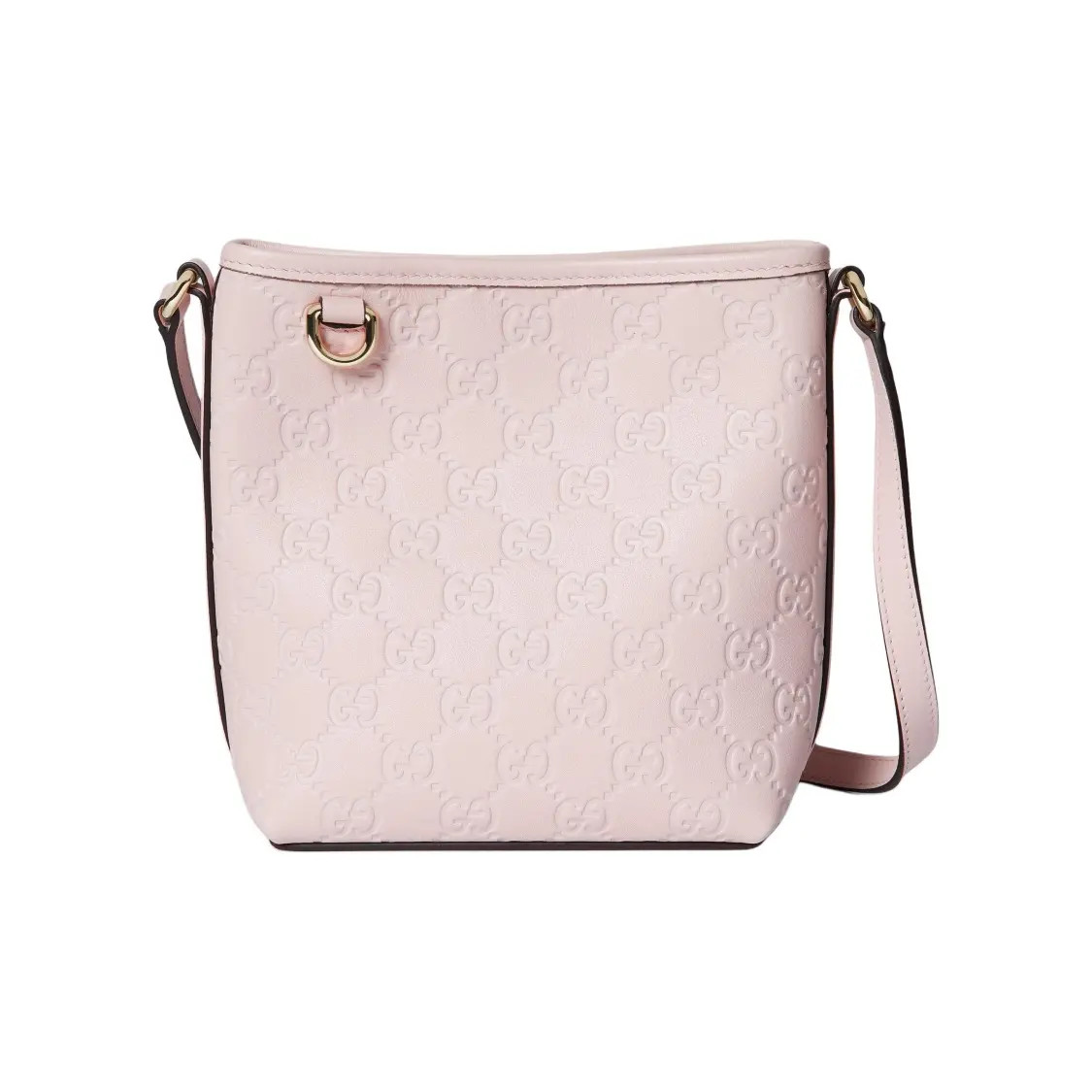 GUCCI GG Emblem Bucket Bag Shoulder Bag Mini Women’s Pink 3.1×3.3×5.9 in