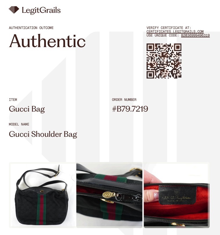 Gucci Vintage GG Canvas And Leather Shoulder Bag In Black With Web Stripe