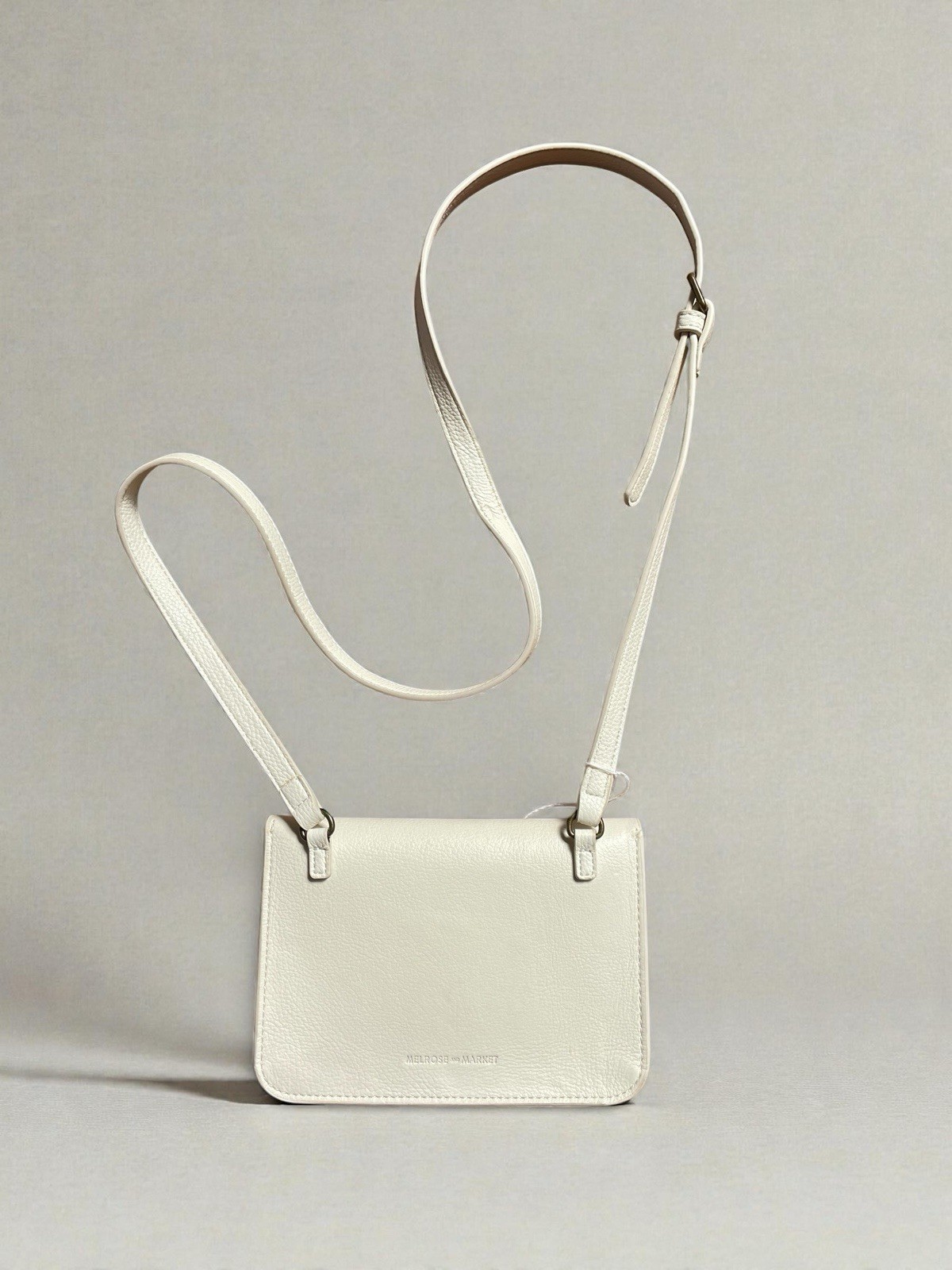 Vintage Y2K Melrose and Market White Minimalist Baguette Shoulder Bag Purse