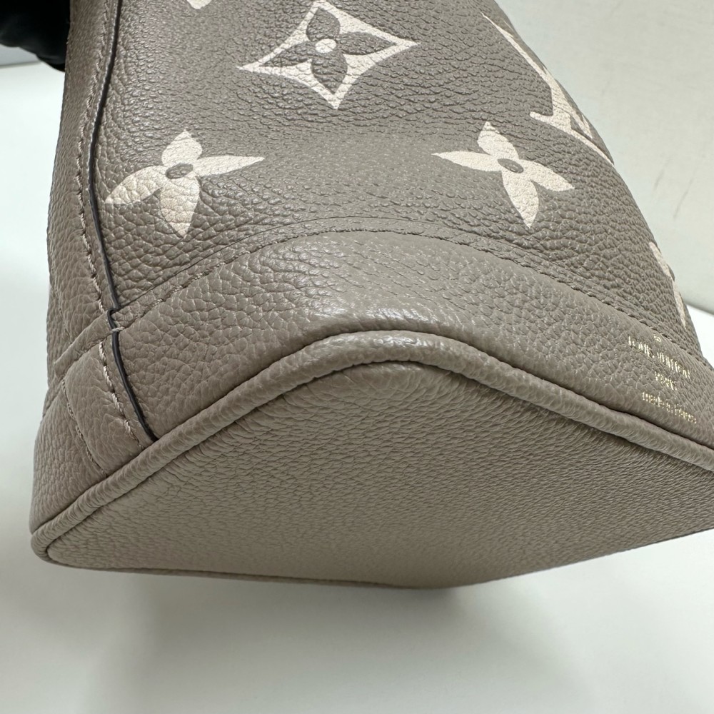 Louis Vuitton Noé Nano Monogram Coated Canvas Vachette Leather Bucket Bag Grey