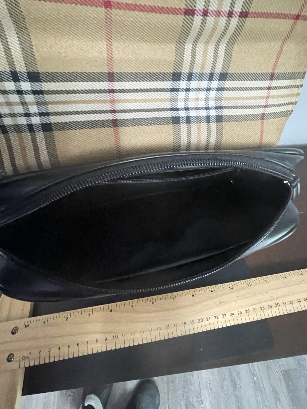 Faux Leather Purse w/ Bamboo Top Handle & Latch Detachable Shoulder Strap* & Key