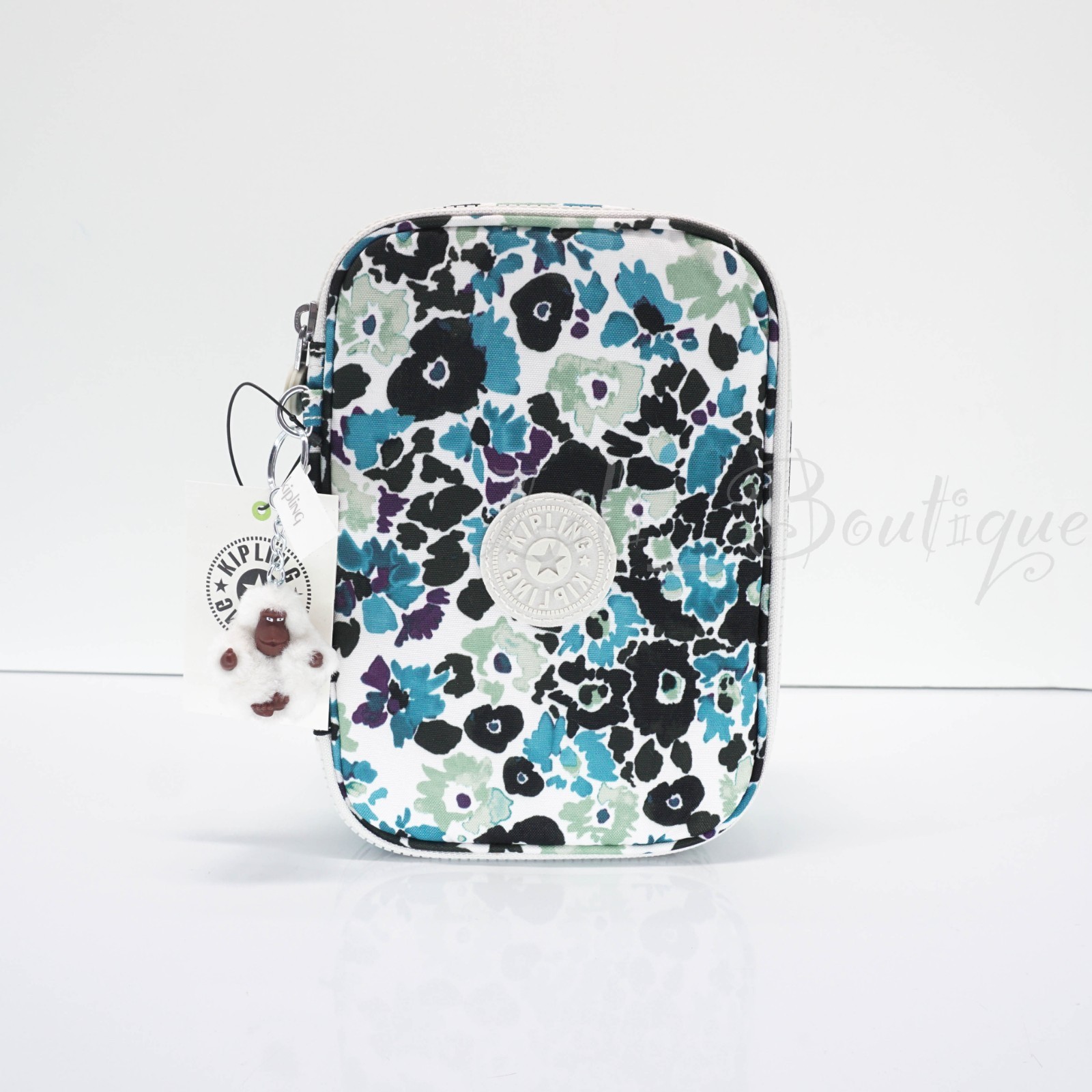 Kipling 100 Pens Case Pencil Accessory Polyester AC7252 Field Floral Defects