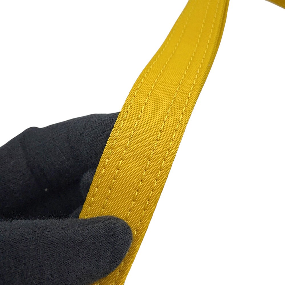 Fendi Phone Holder Baguette Pouch Nylon Leather 7AS056 AG0P Yellow #TZB2037