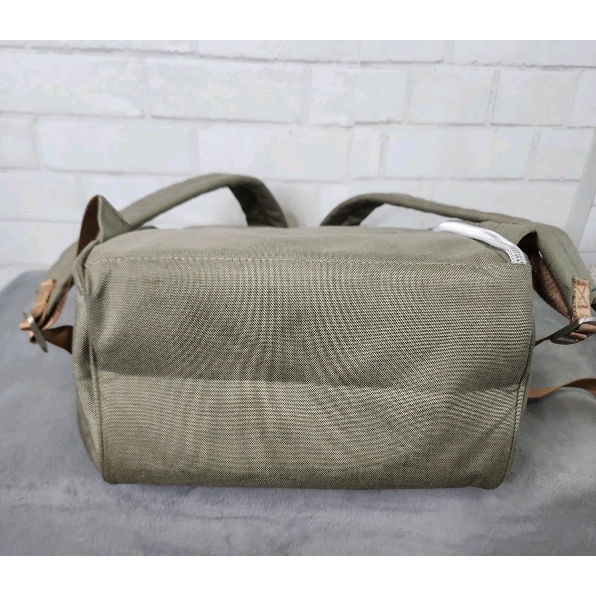 Himawari Laptop Backpack Unisex Large Olive Green Canvas Travel School Bag