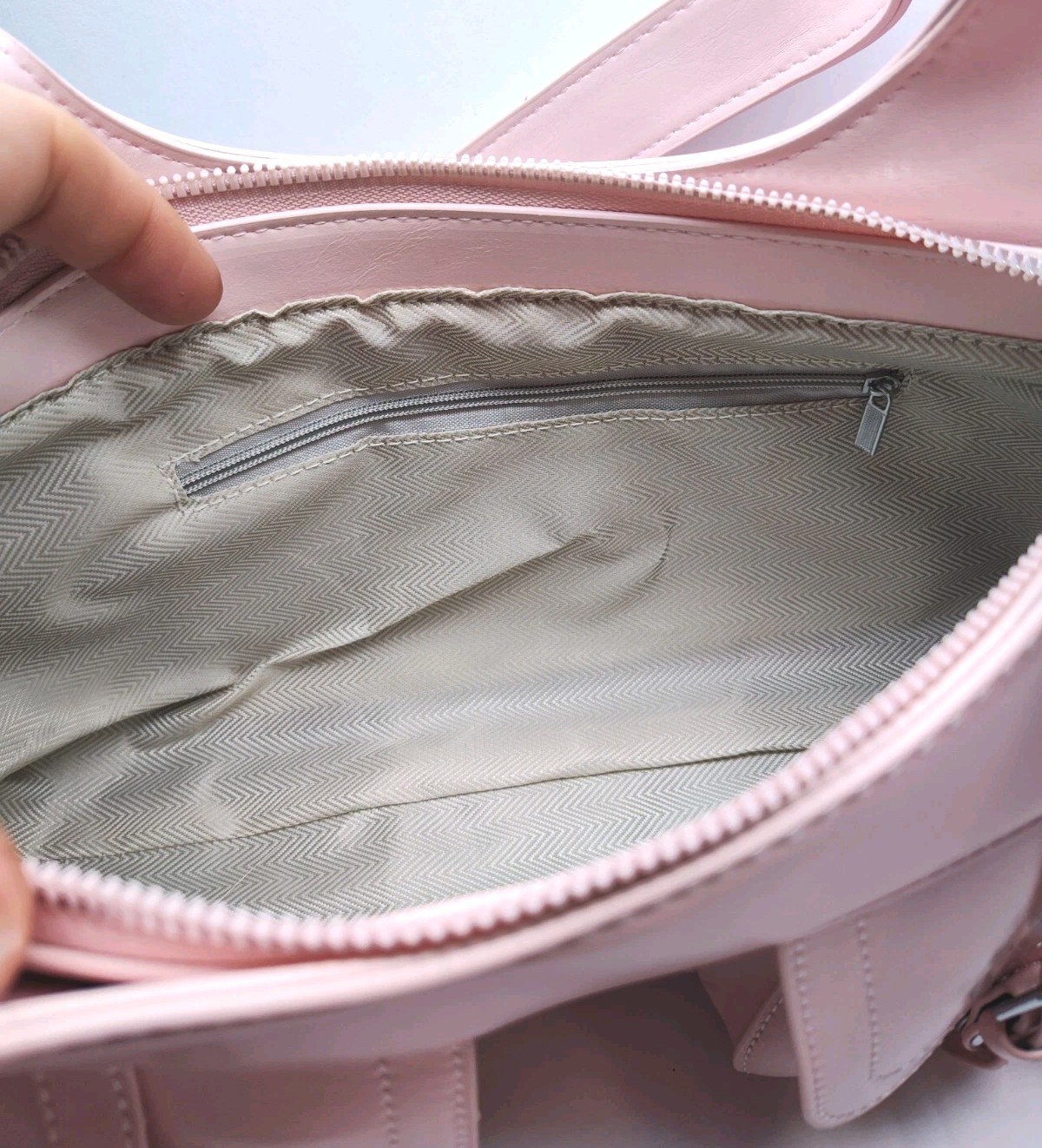 Pink Shoulder Bag With Ribbon PU Leather Purse By Sugar Thrillz Dollz Kill New