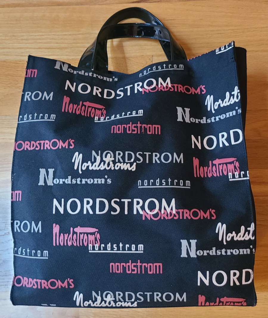 Large Lighted Nordstrom Tote Bag – Black -Multi Colored. EUC!