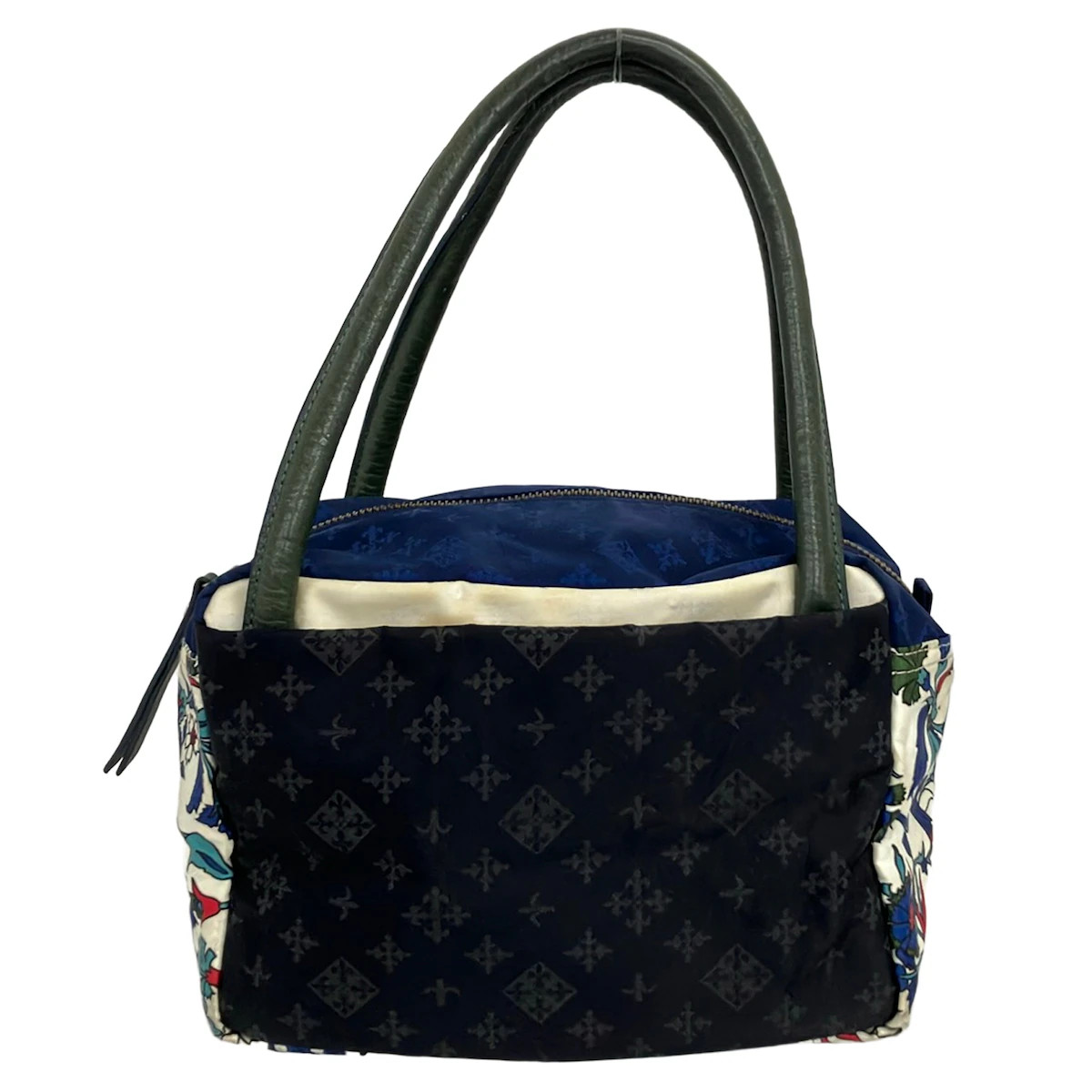 russet Black Blue Multi Nylon Leather Handbag