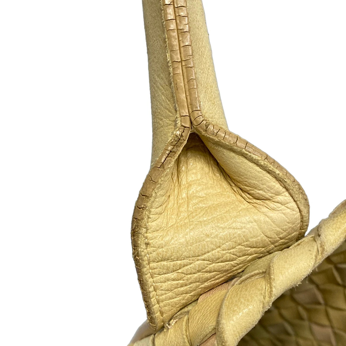 BOTTEGA VENETA Intrecciato Caba GM Cream Beige Leather Tote Bag