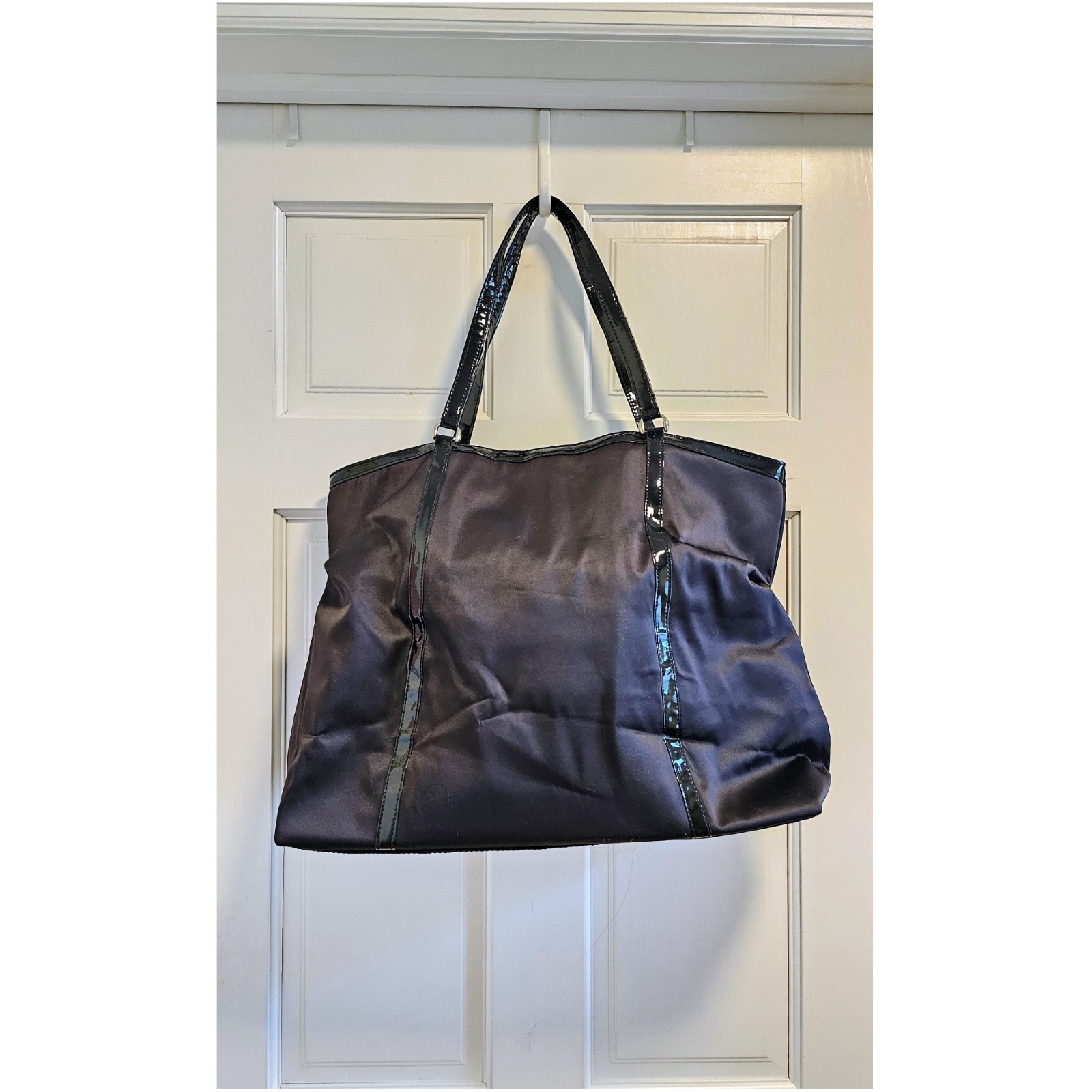 DSW Black and Silver Sequin-Embellished Large Tote