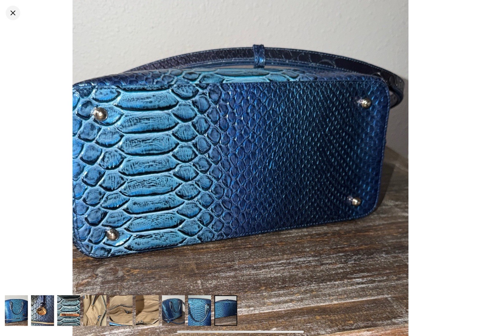 Brahmin Duxbury Croc Embossed Leather Satchel Handbag
