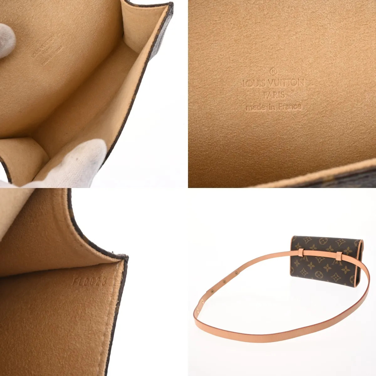 Louis Vuitton Pochette M51855 Belt Bag Monogram Canvas Brown #WB3065