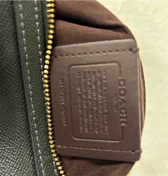 Coach Medium Rowan Black Pebbled Satchel Handle Bag Detachable Strap Gold