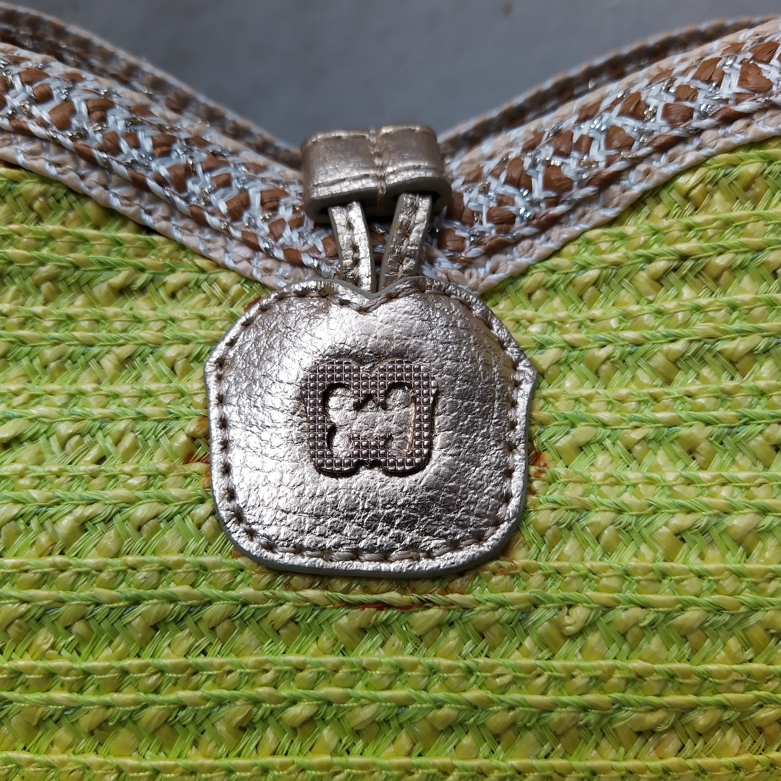 Eric Javits Luxury Watuti Chartreuse Green Straw Shoulder Bag – NWT $475