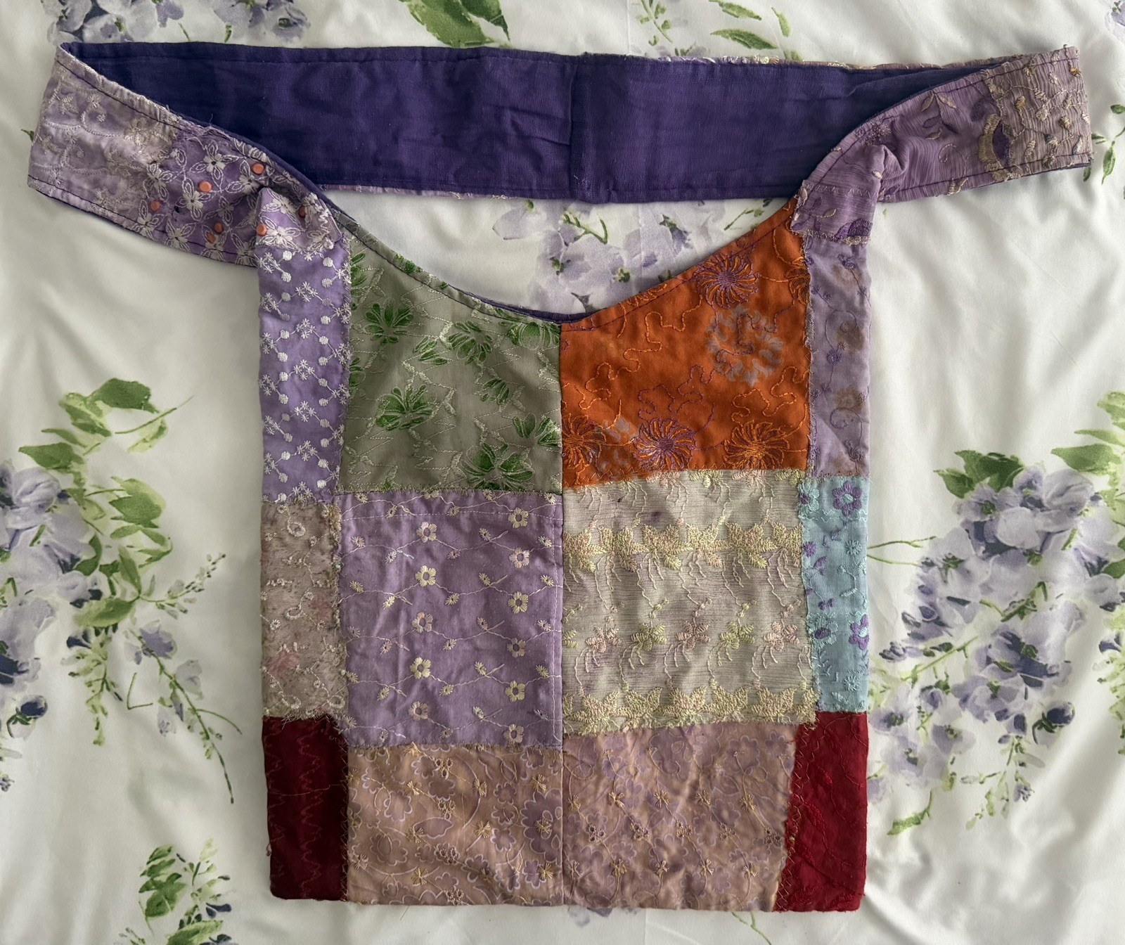 Patchwork Crossbody Sling Bag Purse Flower Boho Hippie Bohemian Shoulder Bag