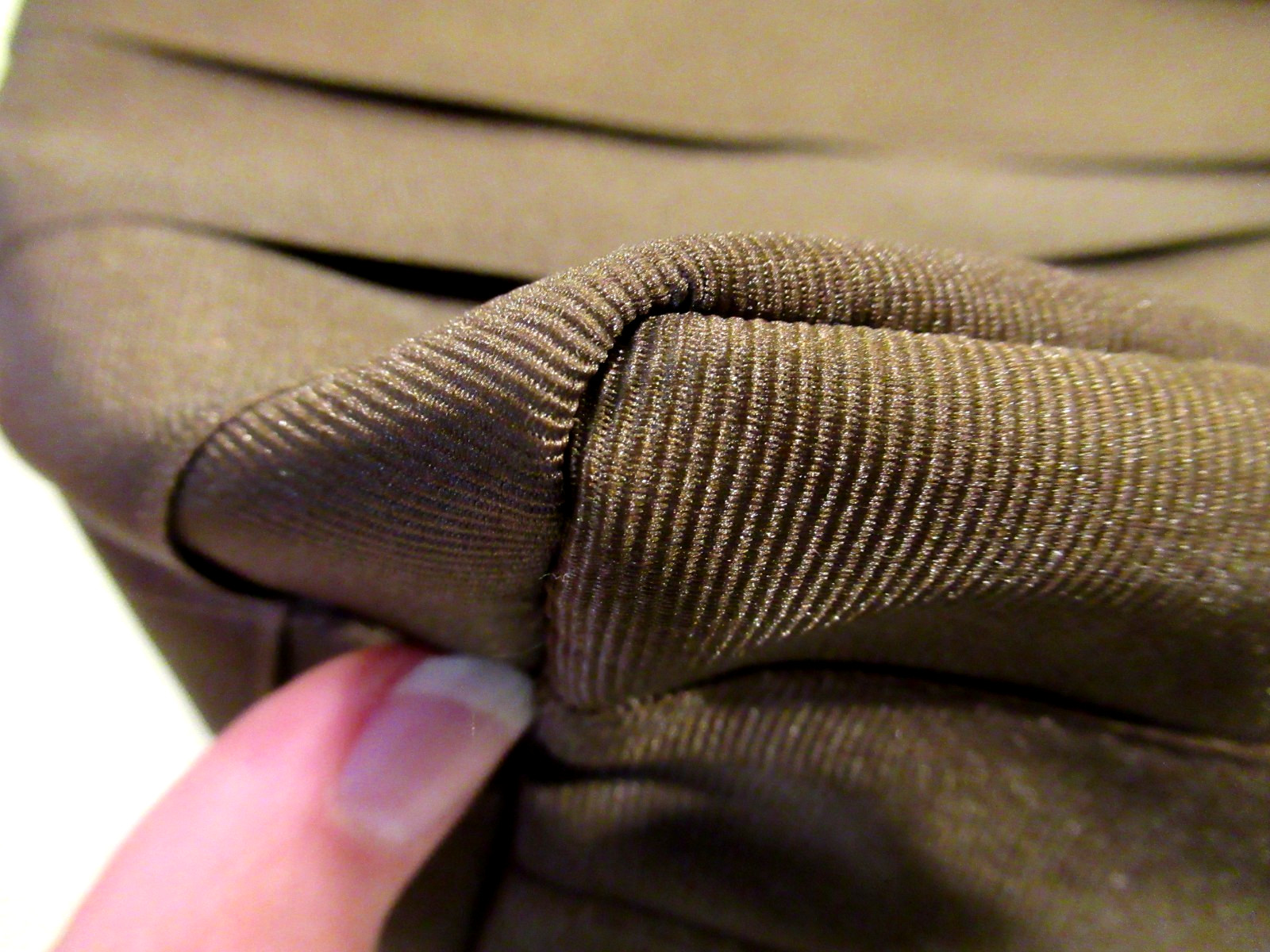 David Dart brown striped nylon purse