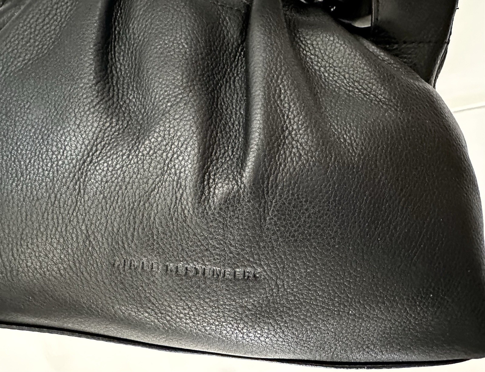 AIMEE KESTENBERG CHAIN HANDHELD CROSSBODY BAG, GENUINE LEATHER, BLACK, NWT