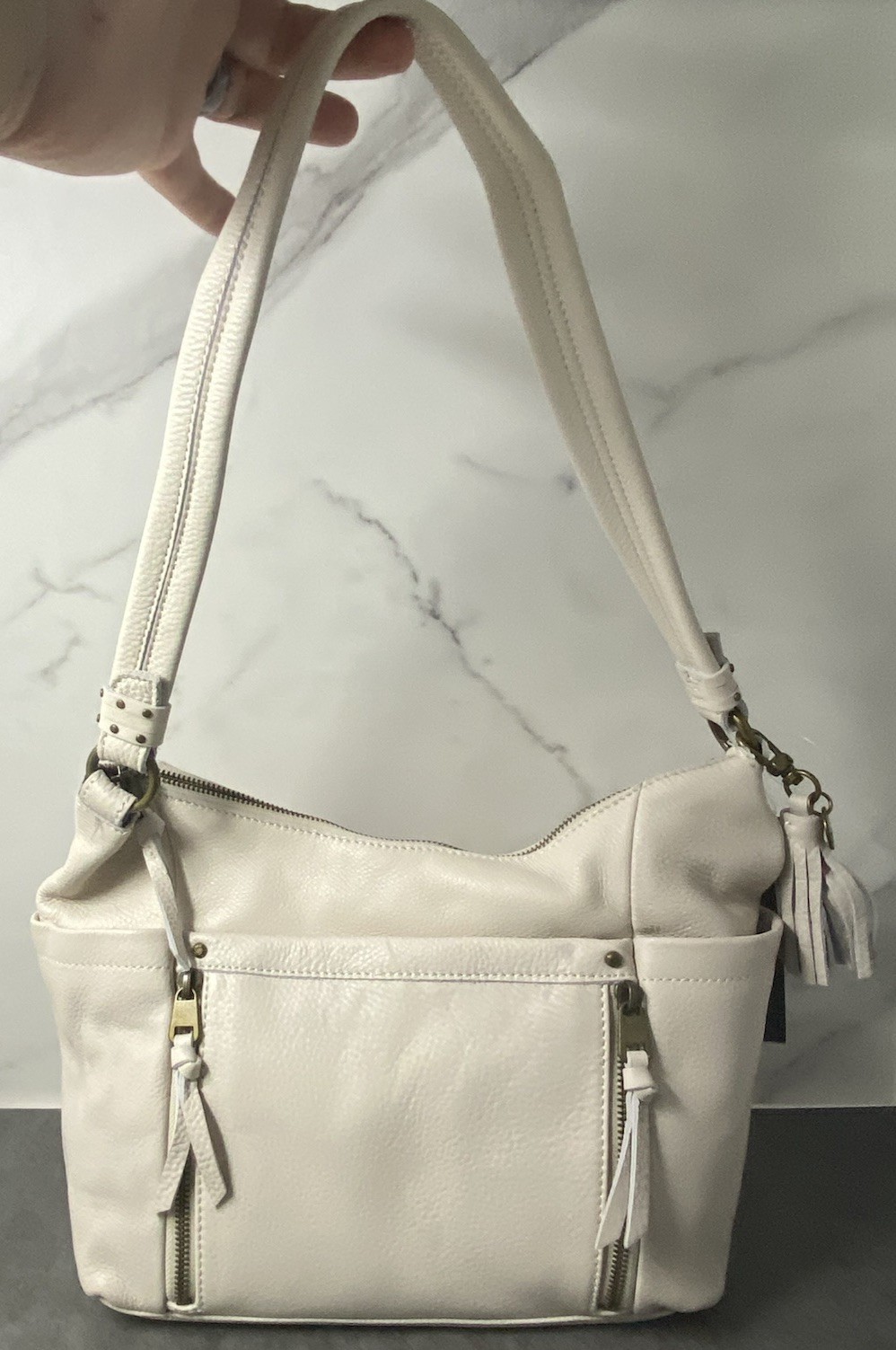 The Sak Collective Ladera Soft Leather Purse Stone 108111 NWT