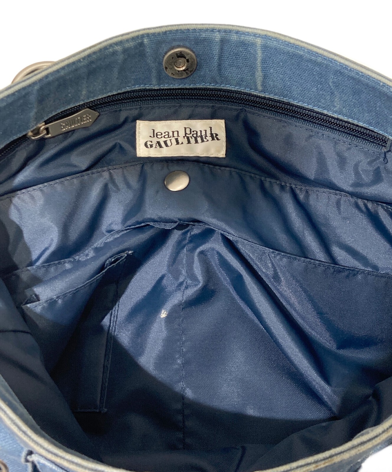 Jean Paul Gaultier Denim Tote Bag Indigo #TFB13817