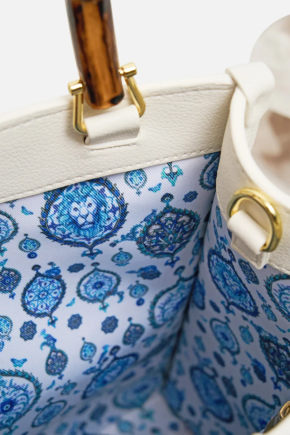 CamiIla ~ ISNIK PEACOCK LULLABY Tote Bag Cotton Canvas Studded Handbag NEW