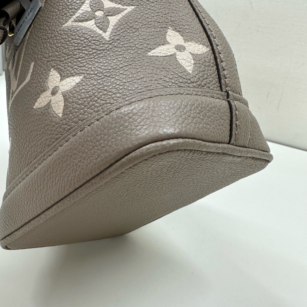 Louis Vuitton Noé Nano Monogram Coated Canvas Vachette Leather Bucket Bag Grey