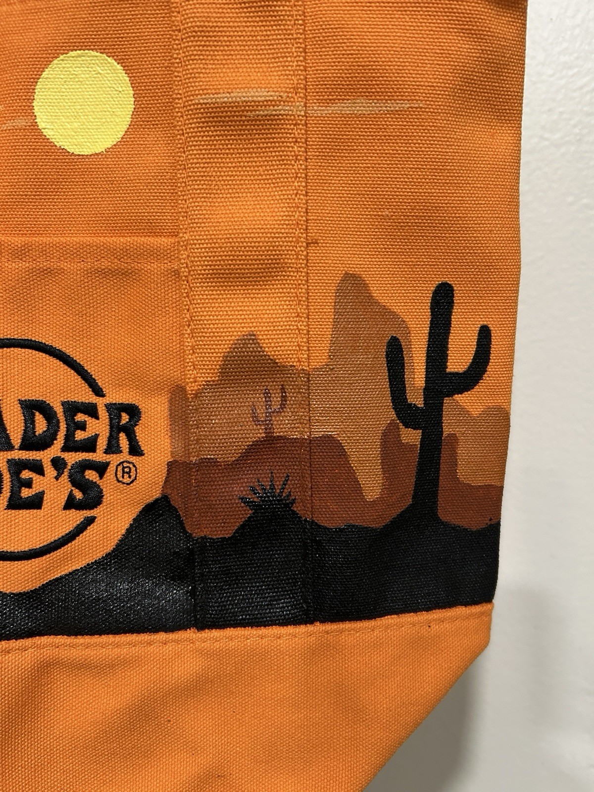 Made to order — Hand-Painted ONE-SIDE Trader Joe’s Mini Orange Tote