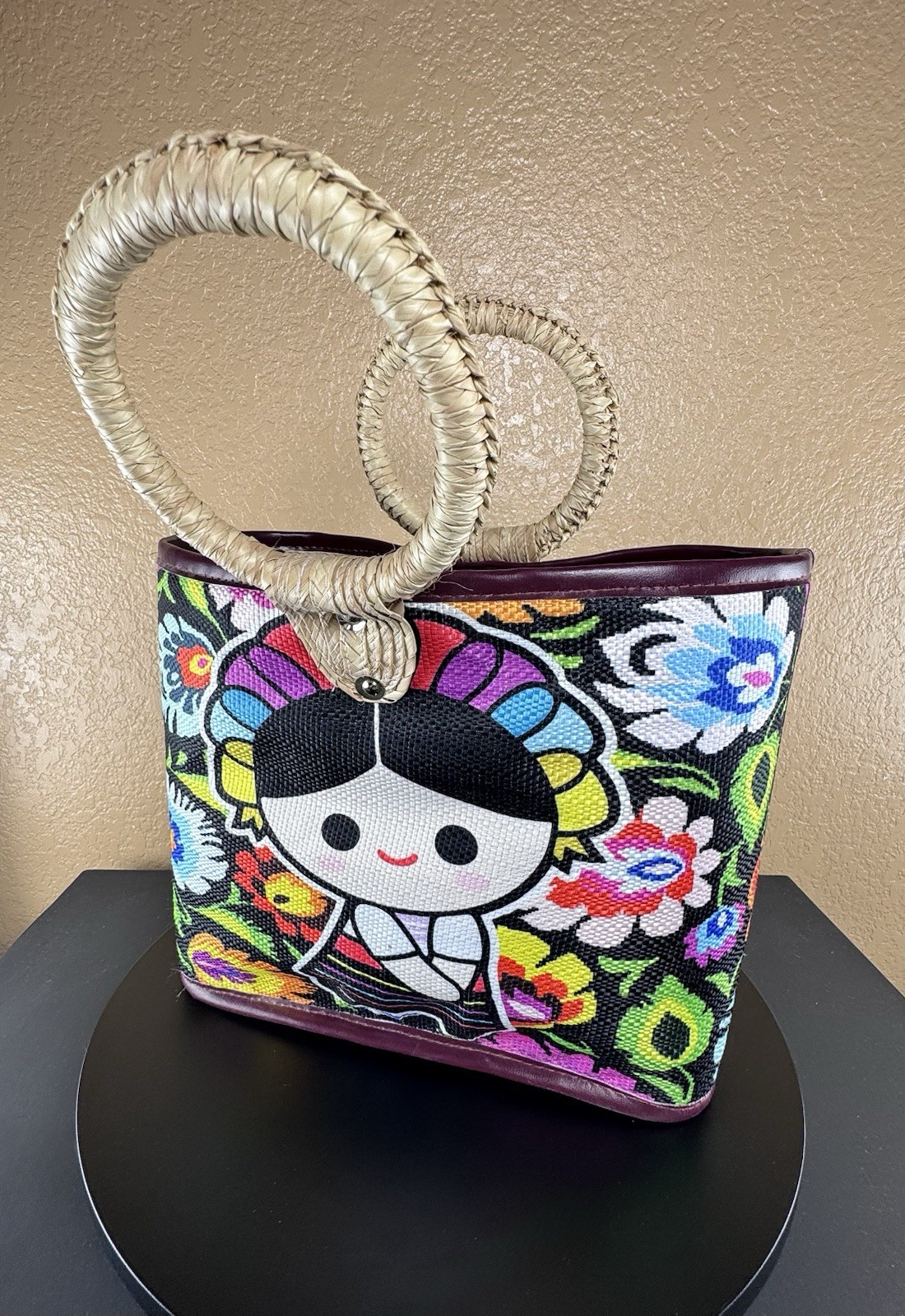 Handmade Mexican Artisan Beaded Tote Bag – Frida-Inspired Design