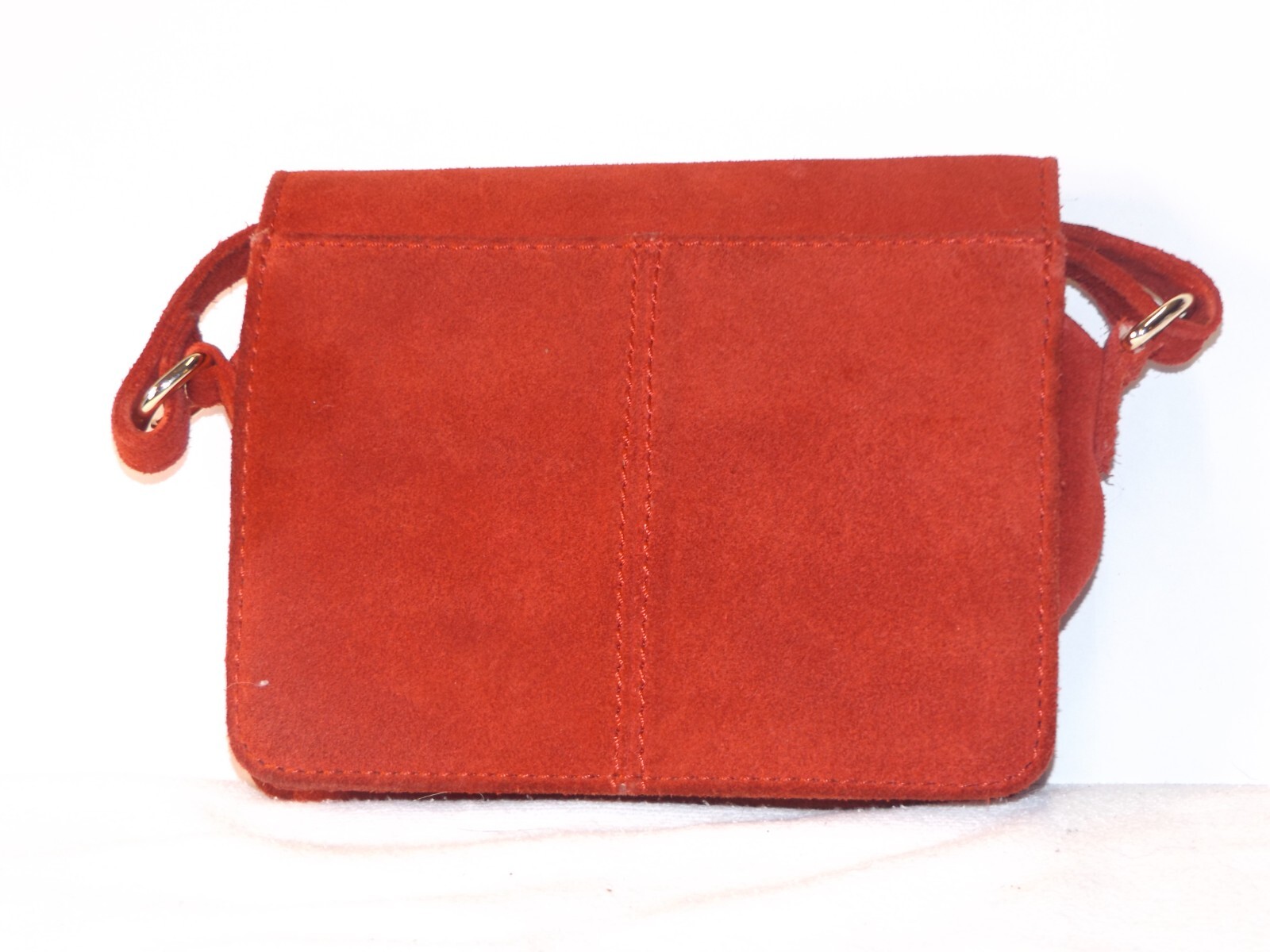 ASOS Red Leather Small Crossbody With Ring Accent