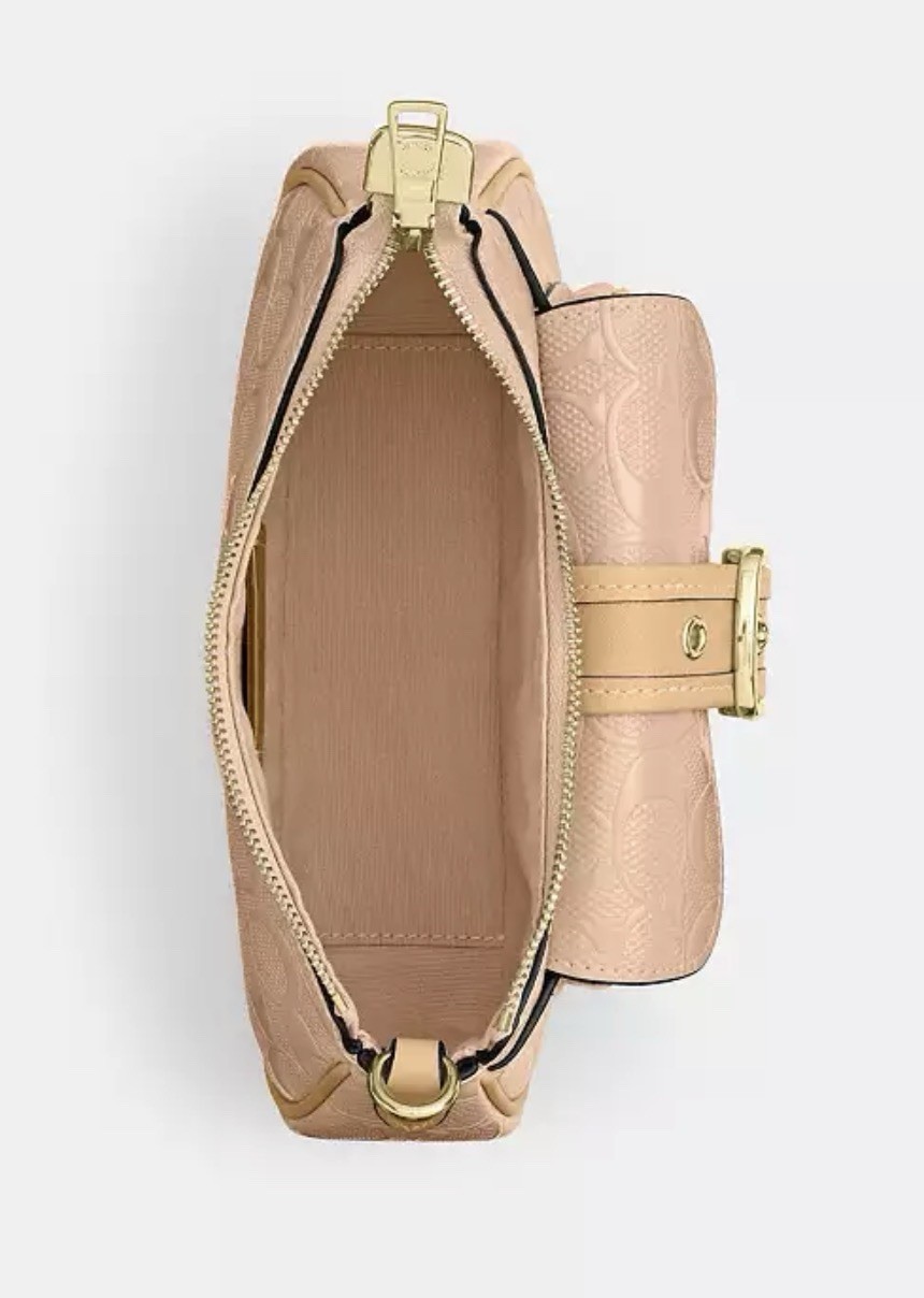 *SEALED* COACH Ashton Mini Shoulder Bag Signature Leather Gold/Faded Blush Pink