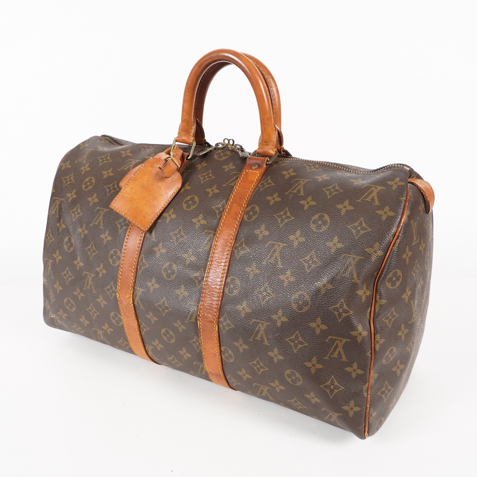 LOUIS VUITTON Keepall 45 M41428 Monogram Boston Bag Brown vintage 06E073740010