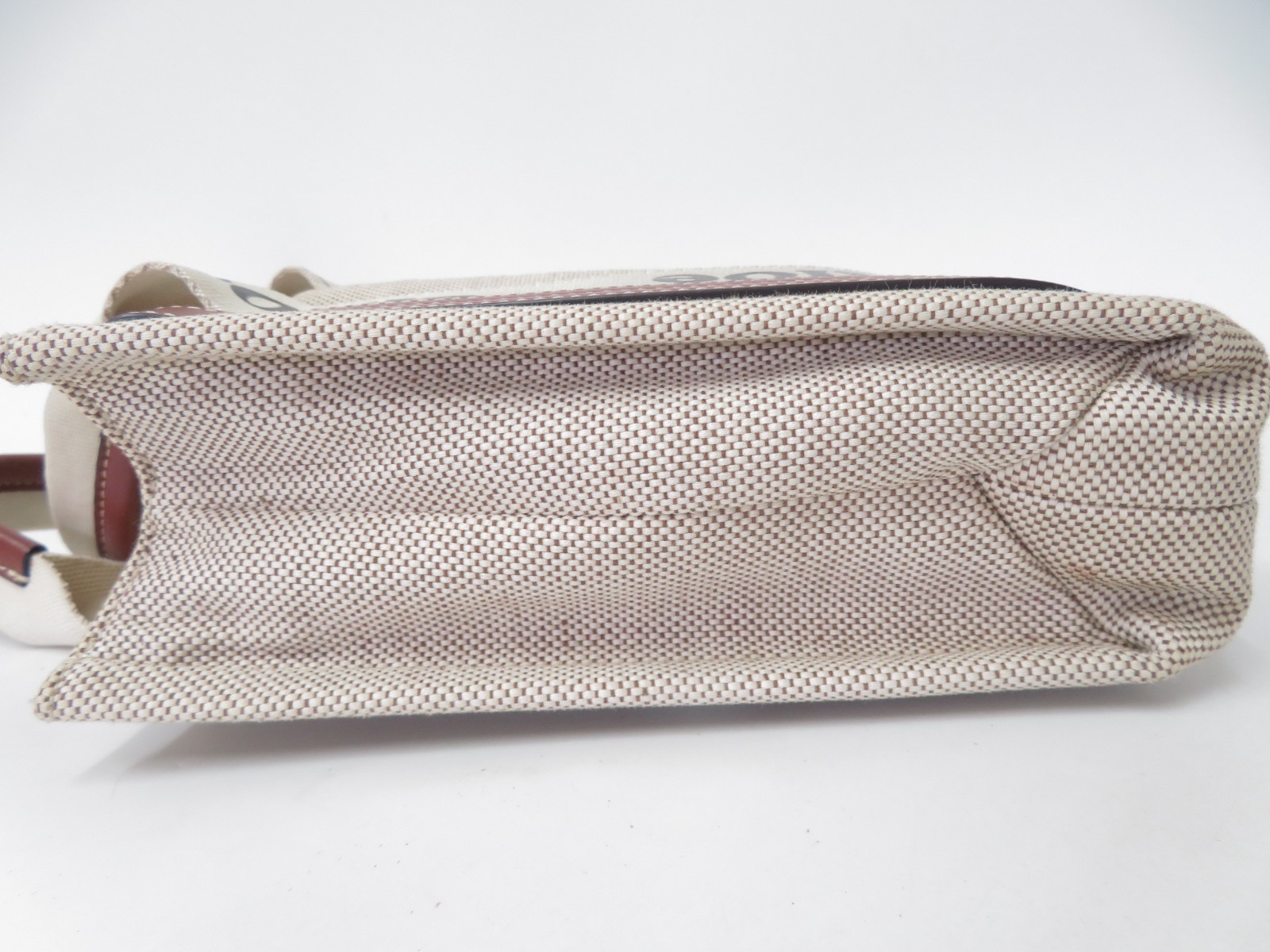 Authentic CHLOE Woody Small Canvas Handbag Bag I#53550