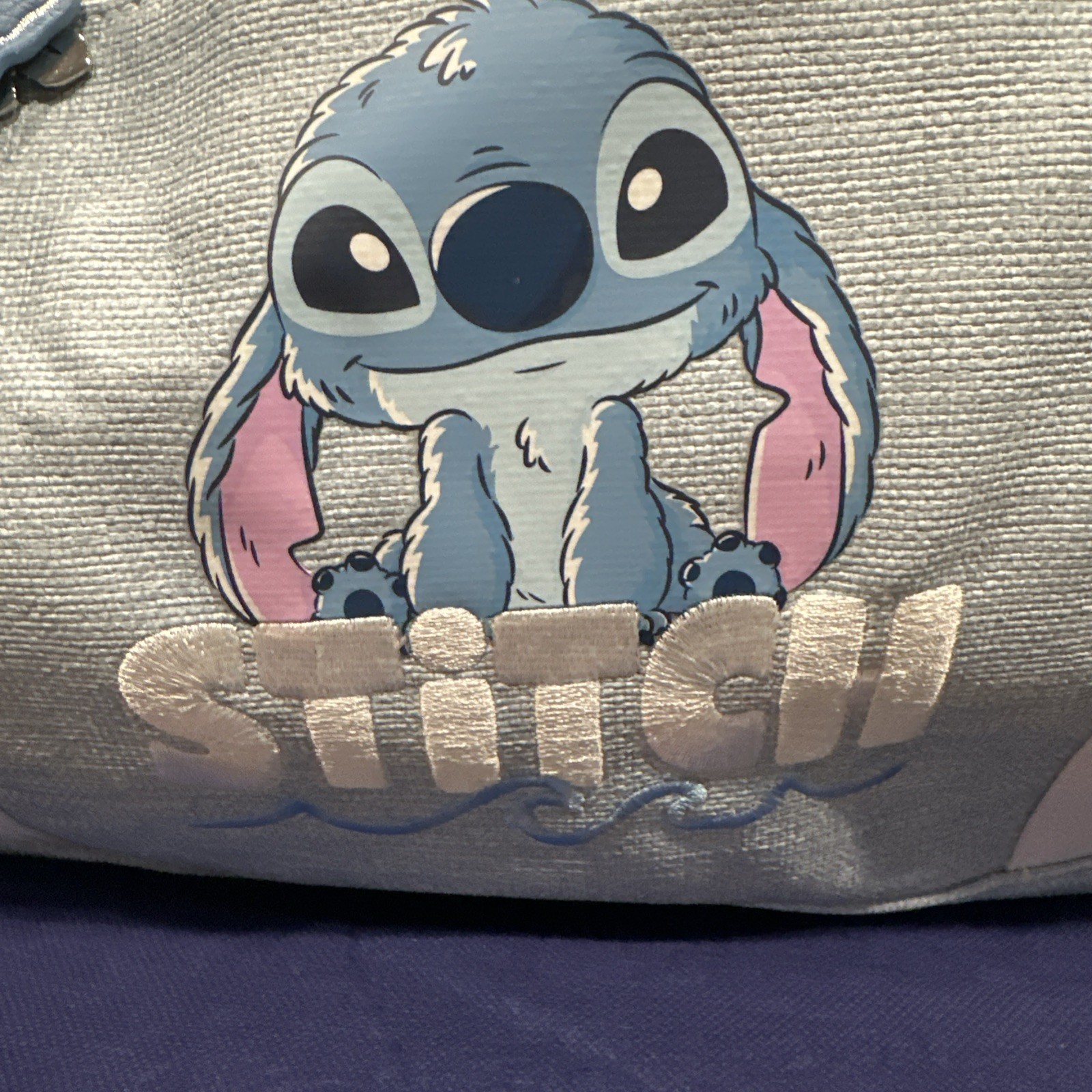 NWT Disney Stitch Primark Weekender Bag Blue Wipe Down Flower Crossbody Strap