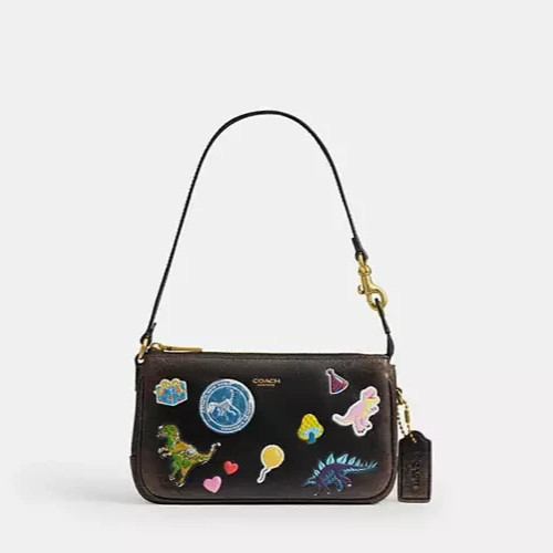 COACH Rexy 10th Birthday Plaza Bag 18 In Loved Leather With Sticker Print, CEG45