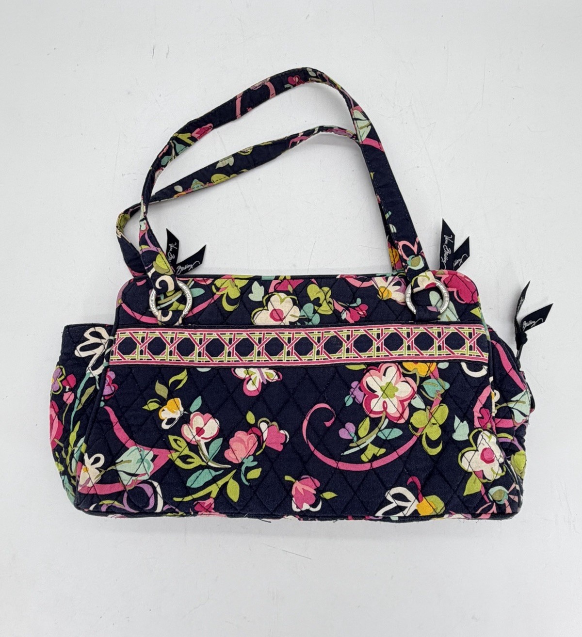 Vintage 2000s Y2K Vera Bradley Ribbons Retired Tote Shoulder Purse Hand Bag