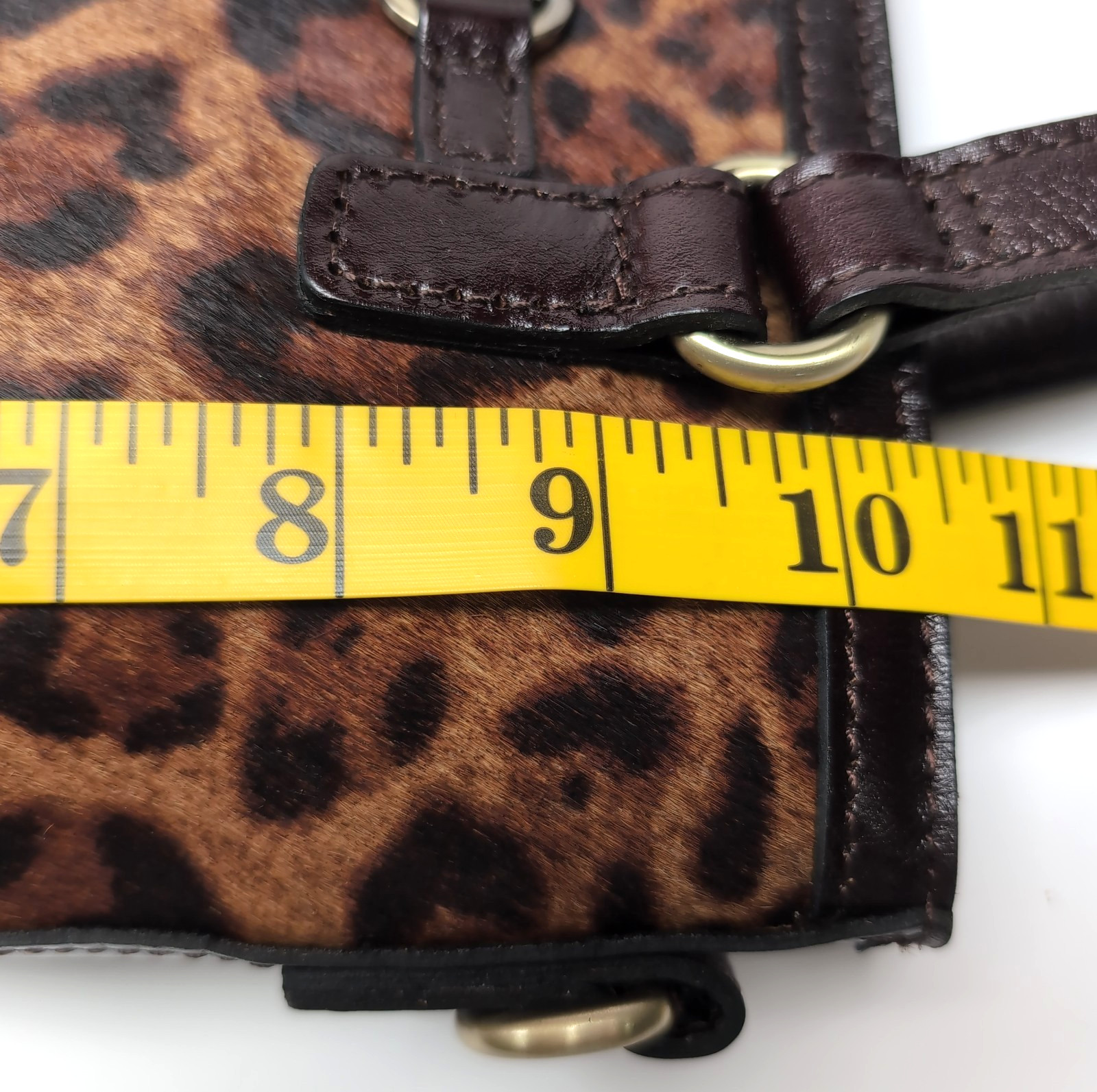 NEW Patricia Nash Lundy Convertible Crossbody Tote Bag Leopard Calf Hair NWOT