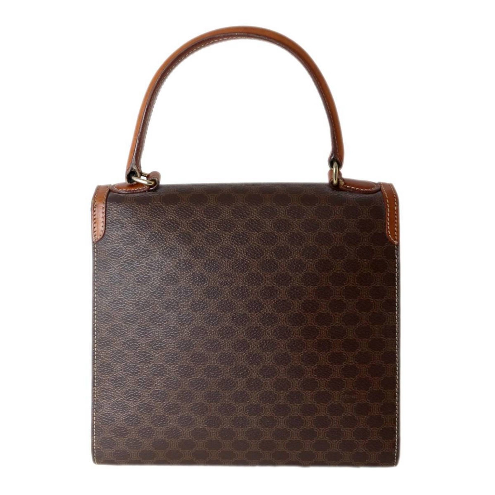 Celine Macadam Brown M14 Handbag in PVC and Leather GZl1efe8