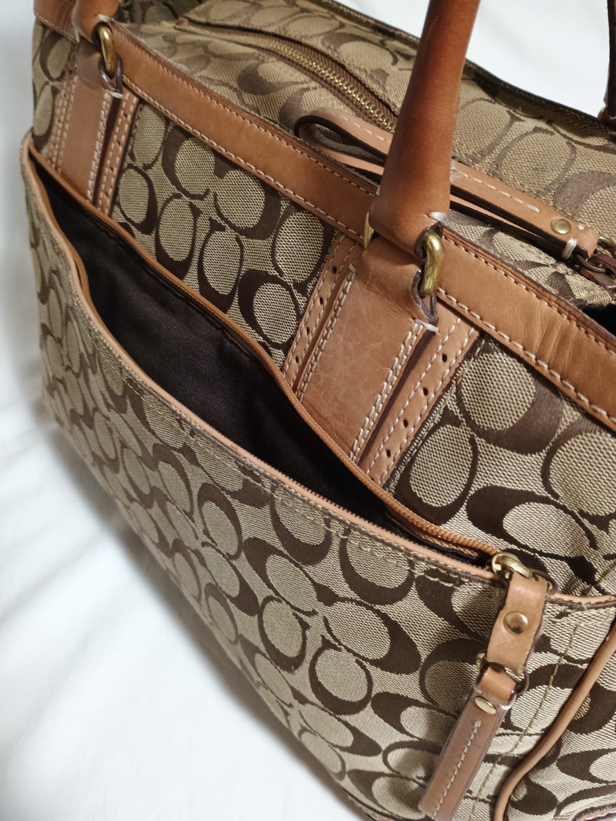HUGE Coach Hampton Horsebit Satchel Tote XL🏵19 x 10 x 6 Handbag 10537 + Hangtag