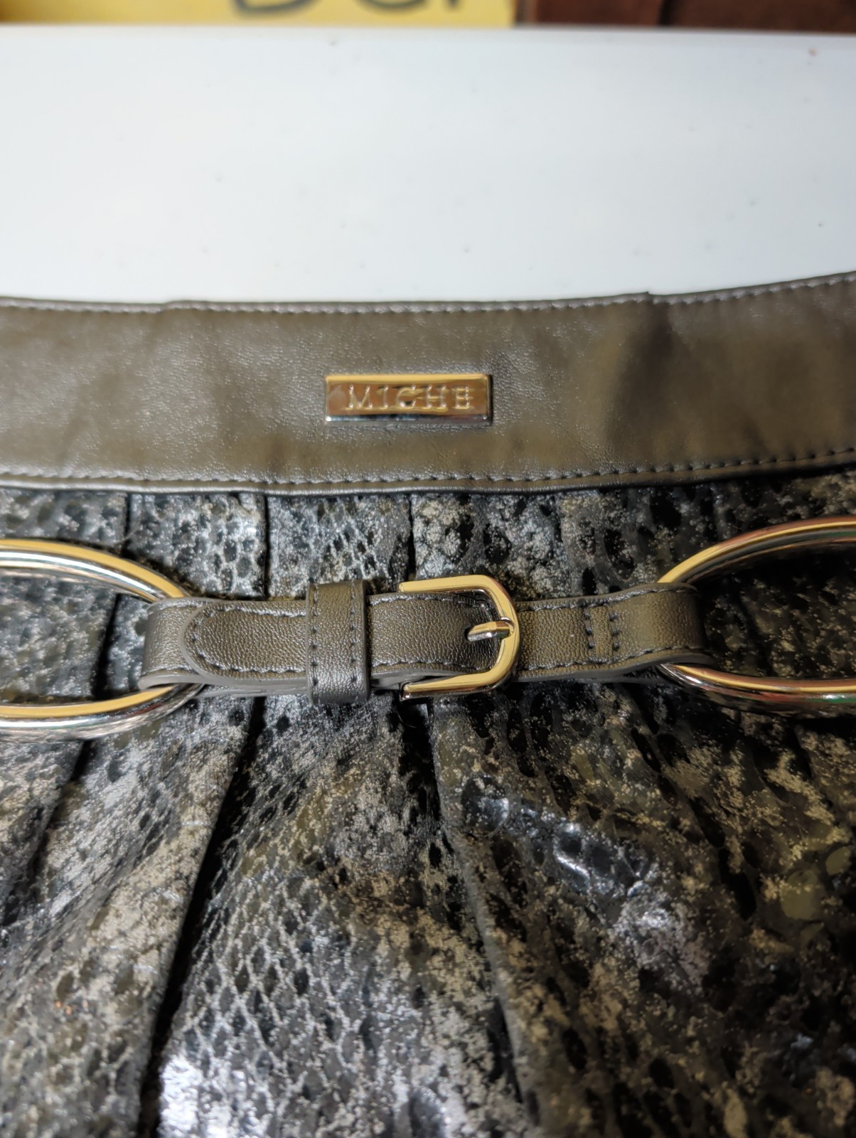 Lot Of Three Miche Demi Shell Bags Faux Snakeskin & Others
