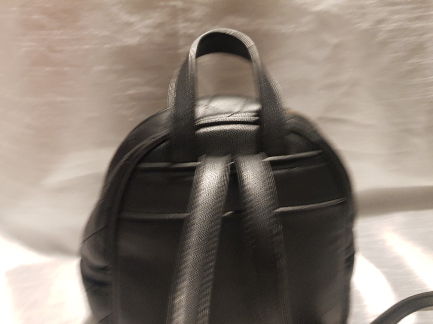 Becool Black Quilted Backpack 8x7x4