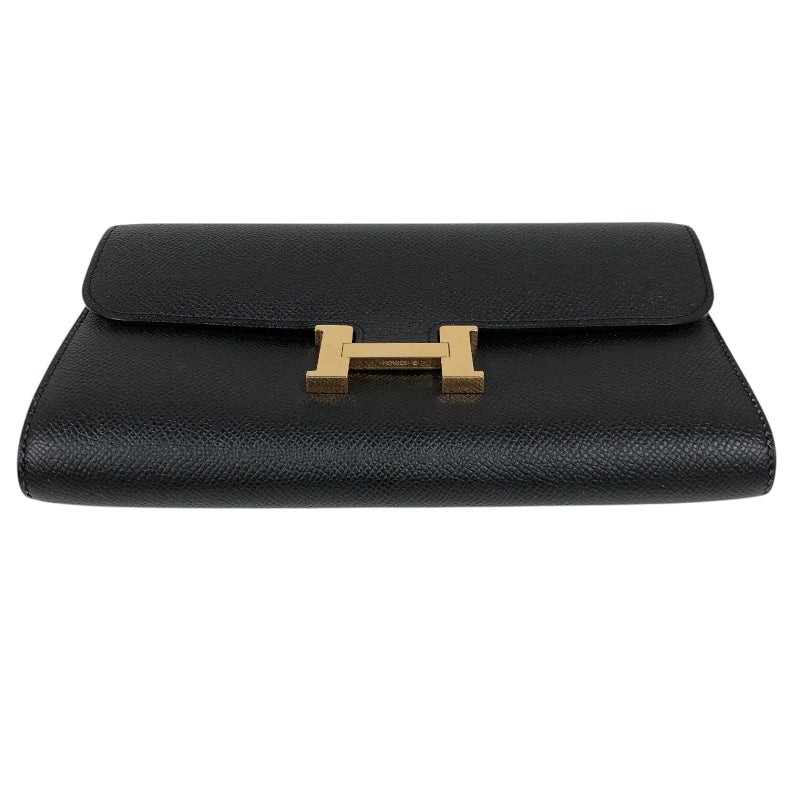 HERMES Constance To Go Black Epsom Leather Shoulder Bag Z Stamp #OKB7308
