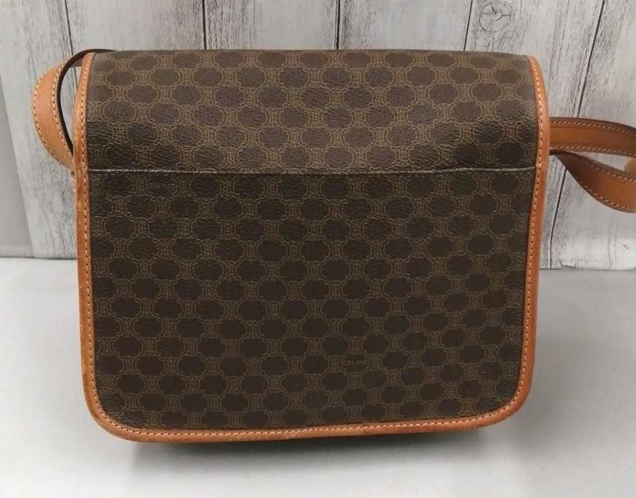 CELINE Macadam Circle Logo Shoulder Bag JMB11 Used