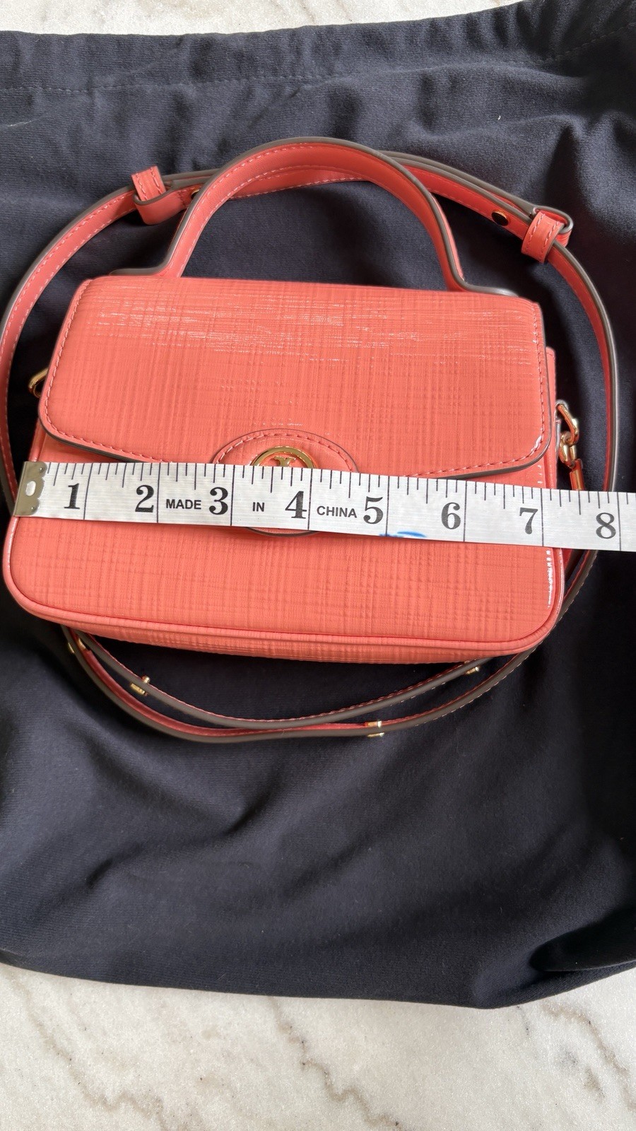 Tory Burch Robinson Top Handle Spazzolato Convertible Shoulder Bag Crossbody